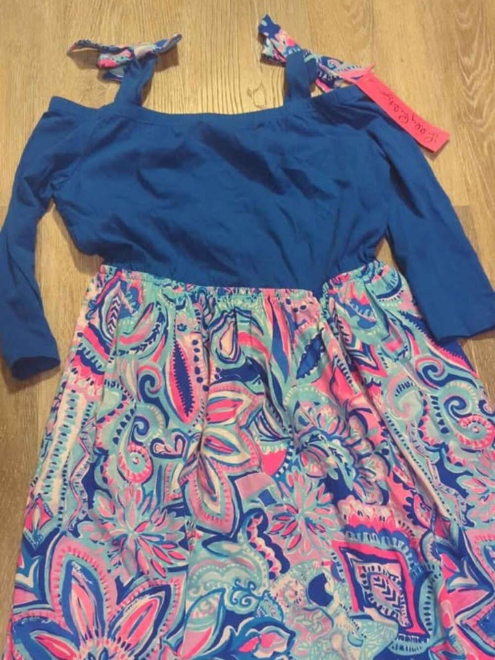 Lilly Pulitzer Girls Off Shoulder Long Sleeve dress new size 8/10
